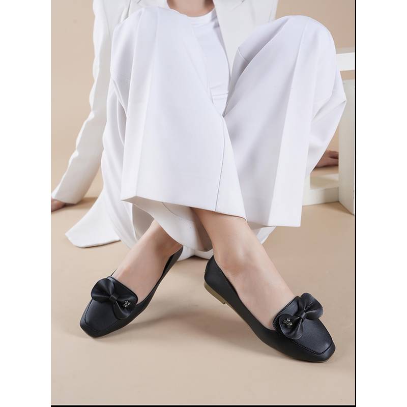 MOZAFIA Women Black Casual Ballerina (UK 3)