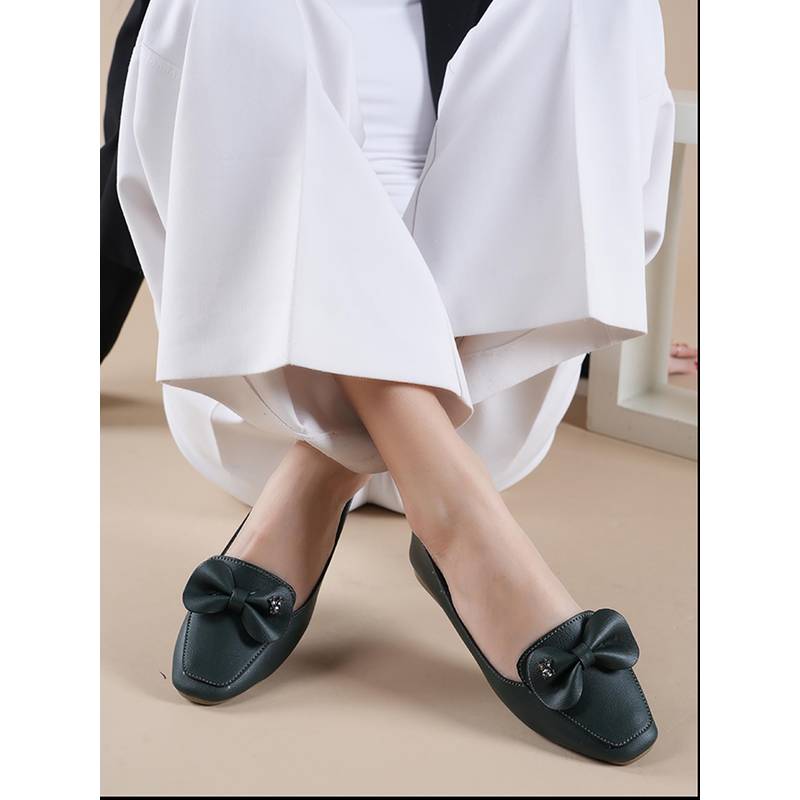 MOZAFIA Women Olive Casual Ballerina (UK 3)
