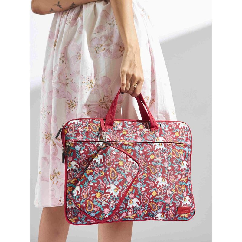 Buy Chumbak India Boho Laptop Sleeve 15Inch Red Online