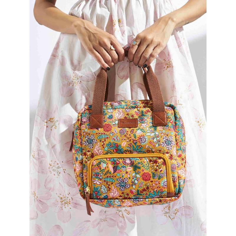 Chumbak Batik Bloom Lunch Bag Mustard Buy Chumbak Batik Bloom Lunch