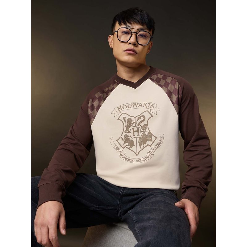 The Souled Store Official Harry Potter Four Houses Men Oversized Full Sleeve T-Shirts (M)