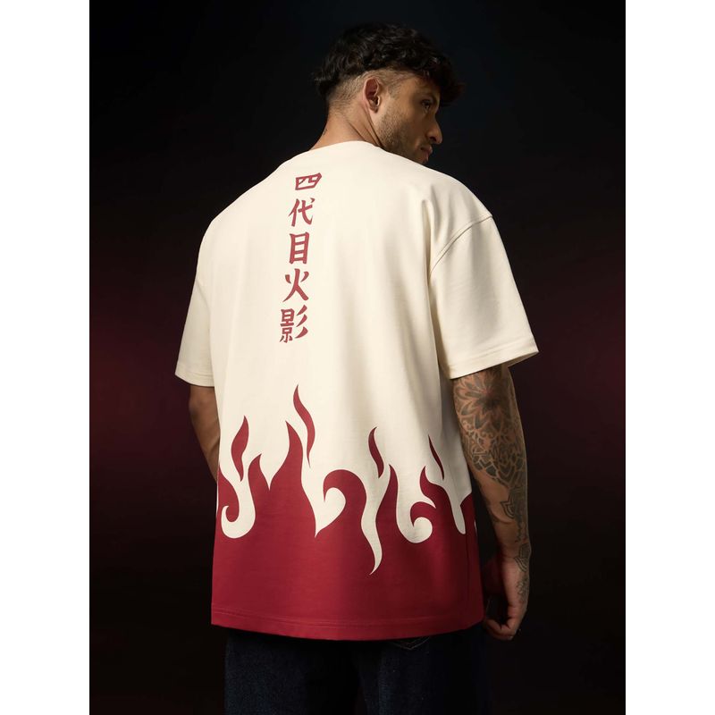 The Souled Store Official Naruto Minato Men Oversized T-Shirt (XS)