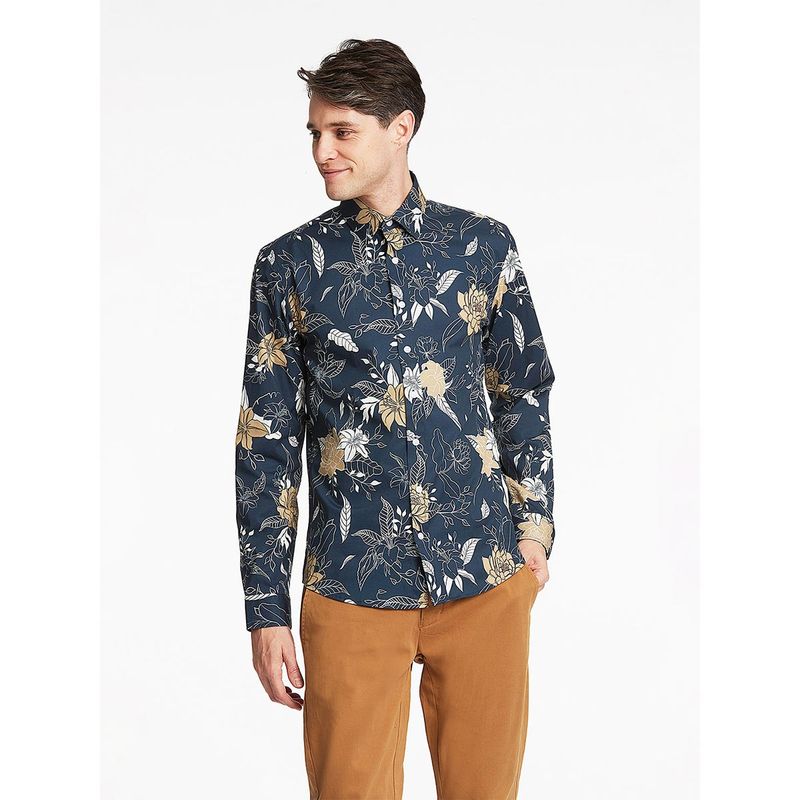 LINDBERGH Mens Printed Slim Fit Shirt (S)