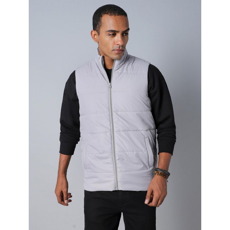 High Star Men Grey Outdoor Padded Jacket (S)