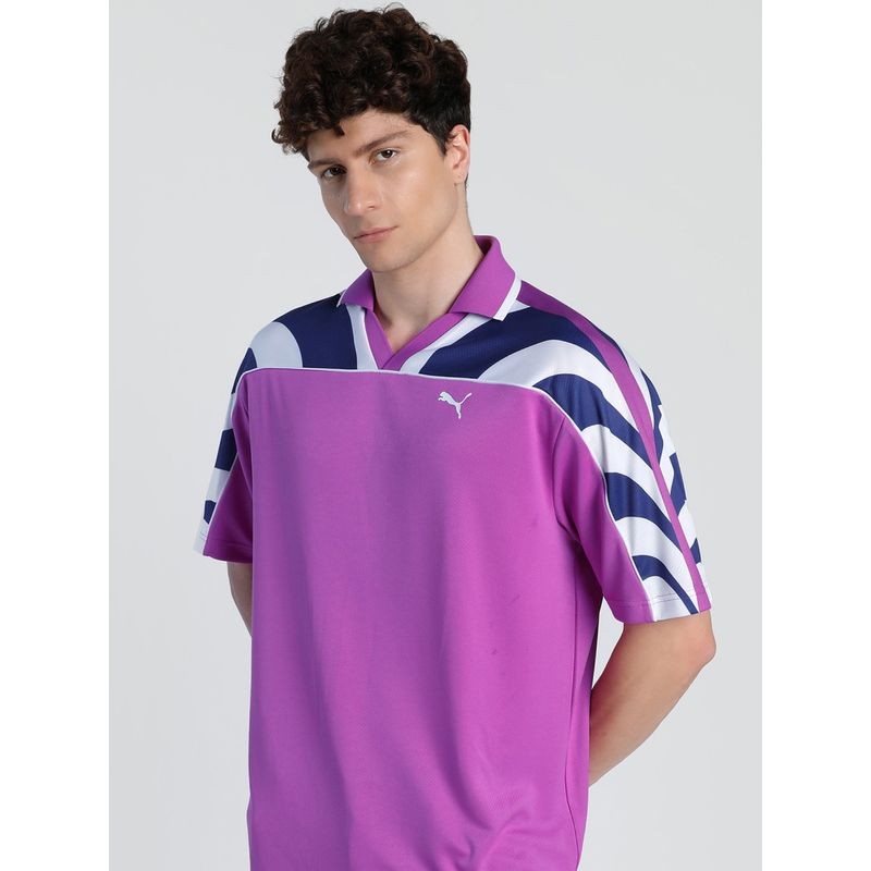 Puma Future Archive Relaxed Fit Football Men's Purple Polo T-shirts (S)