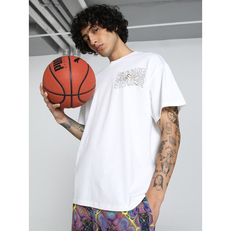 Puma Stewie Limitless Oversized Men's White T-shirts (S)