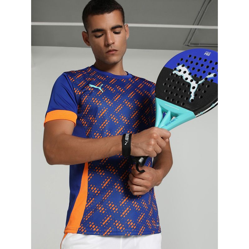 Puma Individual Graphic Badminton Men's Blue T-shirts (S)