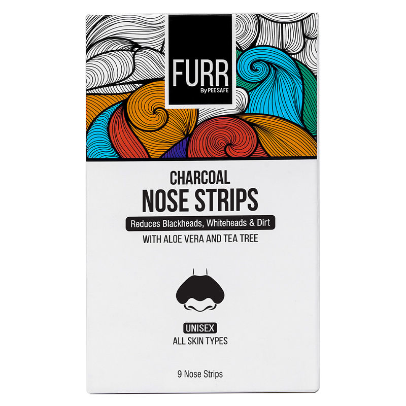 FURR Blackhead Remover Bamboo Charcoal Nose Strips - Pack of 9