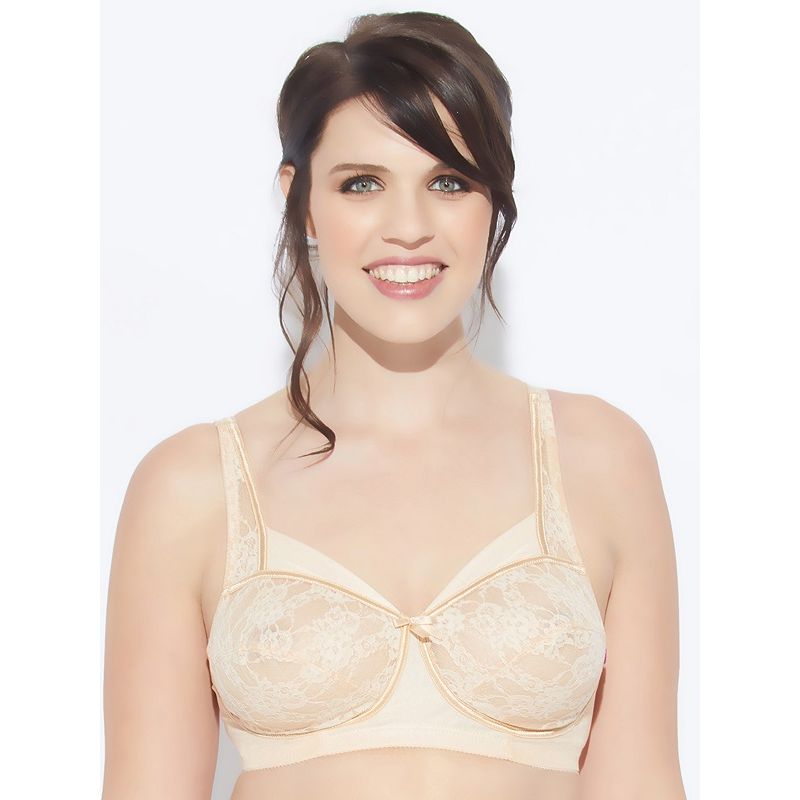 Enamor FB06 Classic Lift Full Support Bra - Non-Padded Wirefree Full Coverage - Paleskin - FB06
