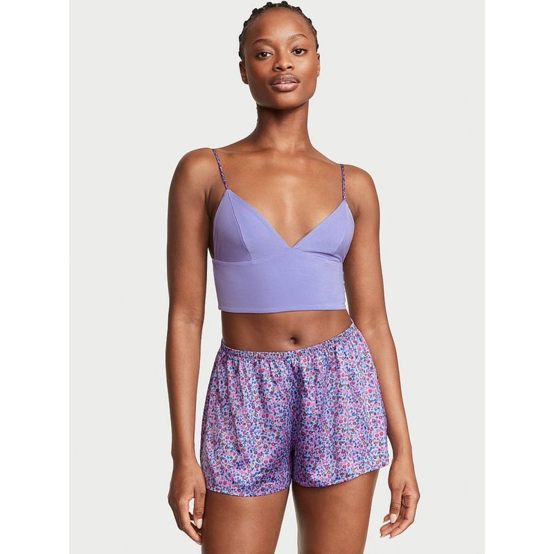 Victoria's Secret Lavender Modal Bralette And Satin Short (Set of 2) (XS)