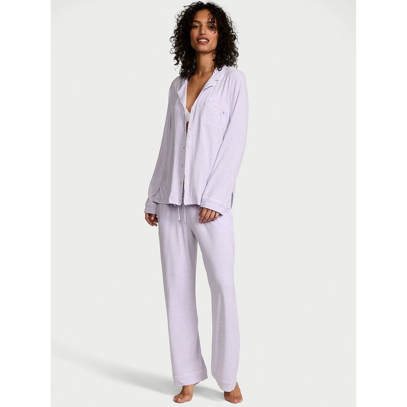 Victoria's Secret Lavender Modal Soft Long Shirt & Pyjama (Set of 2) (2XL)