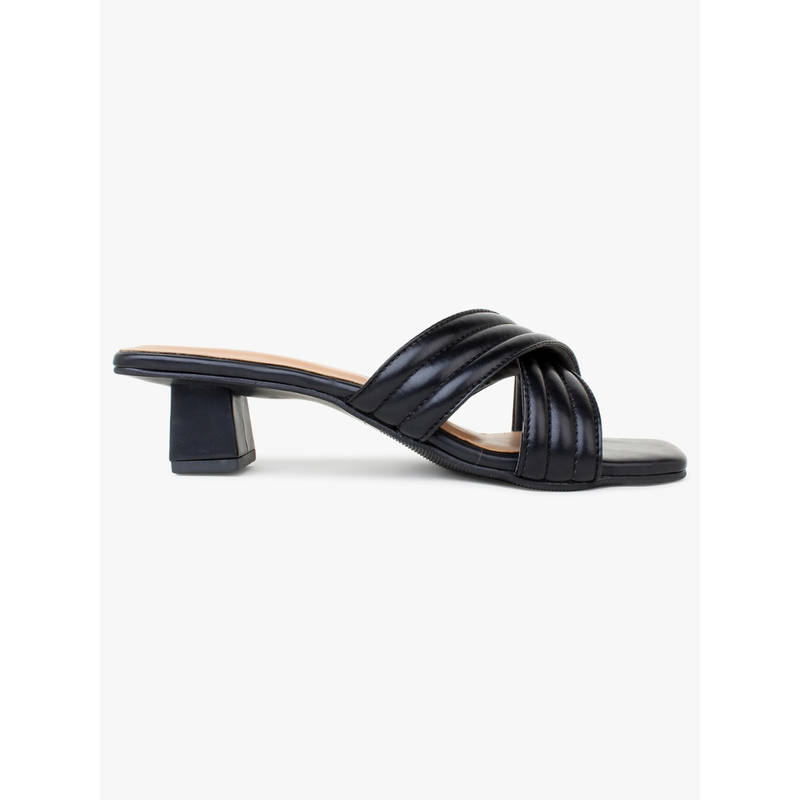 Insaddlers Caual Blocke Heeled Sandals Black (EURO 37)