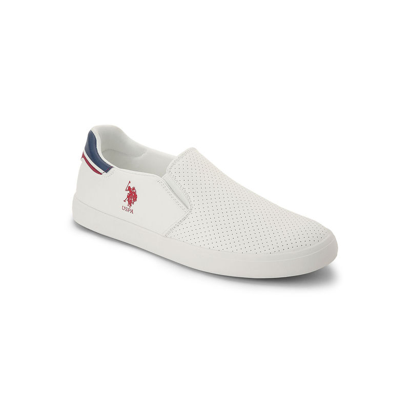 U.S. POLO ASSN. Campbell 3.0 Men Off White Slip On Sneakers (UK 10)