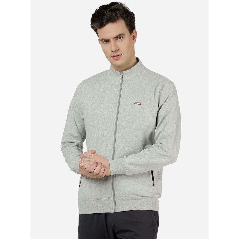 JadeBlue Mens Solid Grey Slim Fit Full Sleeve High Neck Winter Jacket (44)