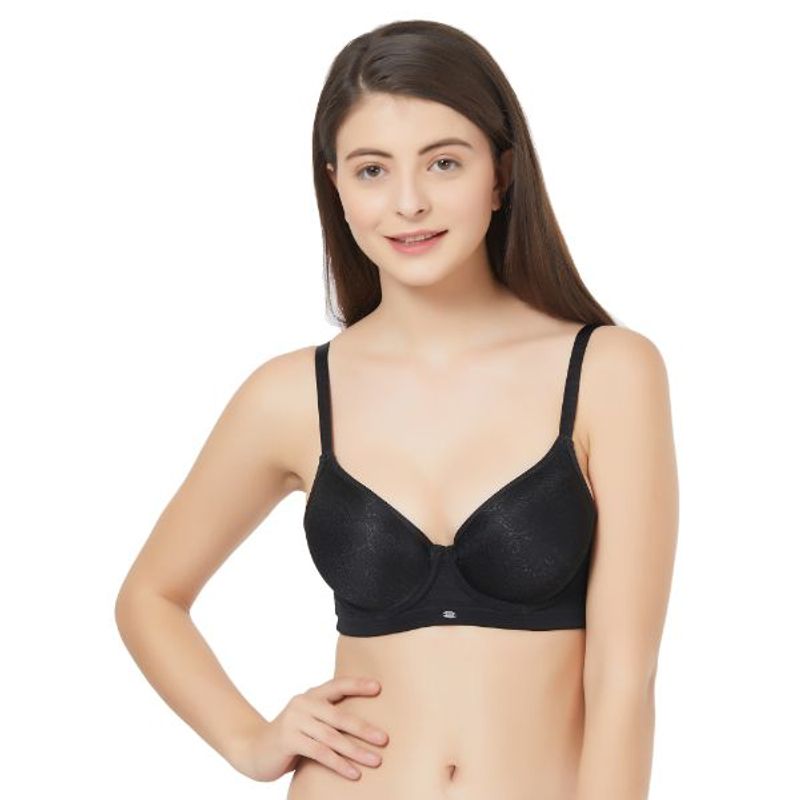 SOIE Semi Covered Padded Wired Bra - Black (38B)