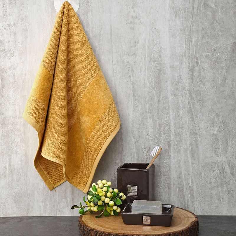 Pure Home + Living Set Of 4 Mustard Hand Towels Buy Pure Home + Living