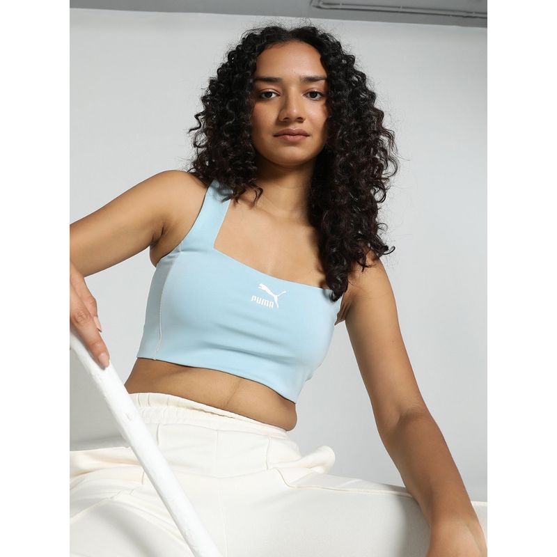 Puma T7 Crop Womens Blue Sports Bra (M)