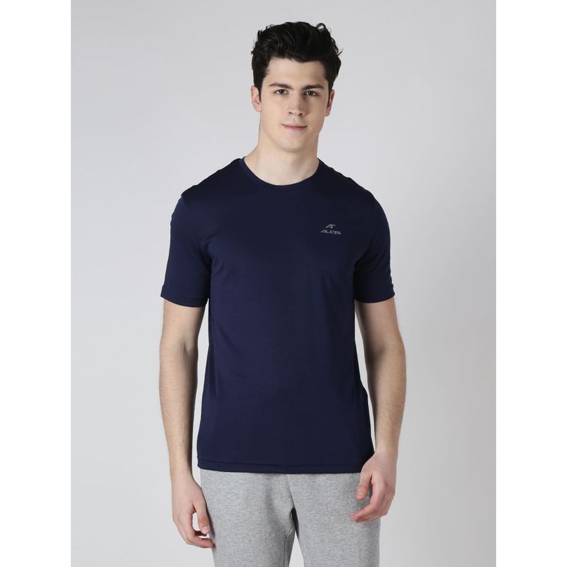 Alcis Navy Blue Running Round Neck T-Shirt (S)