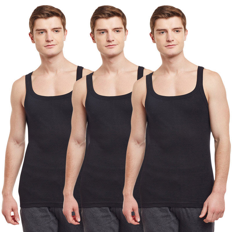 BODYX Pack Of 3 Sports Vests - Black (S)