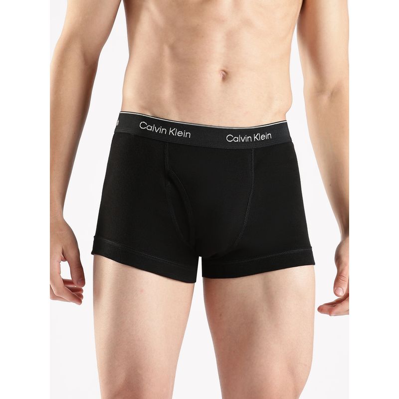 Calvin Klein Black Solid Mid Rise Trunk (L)