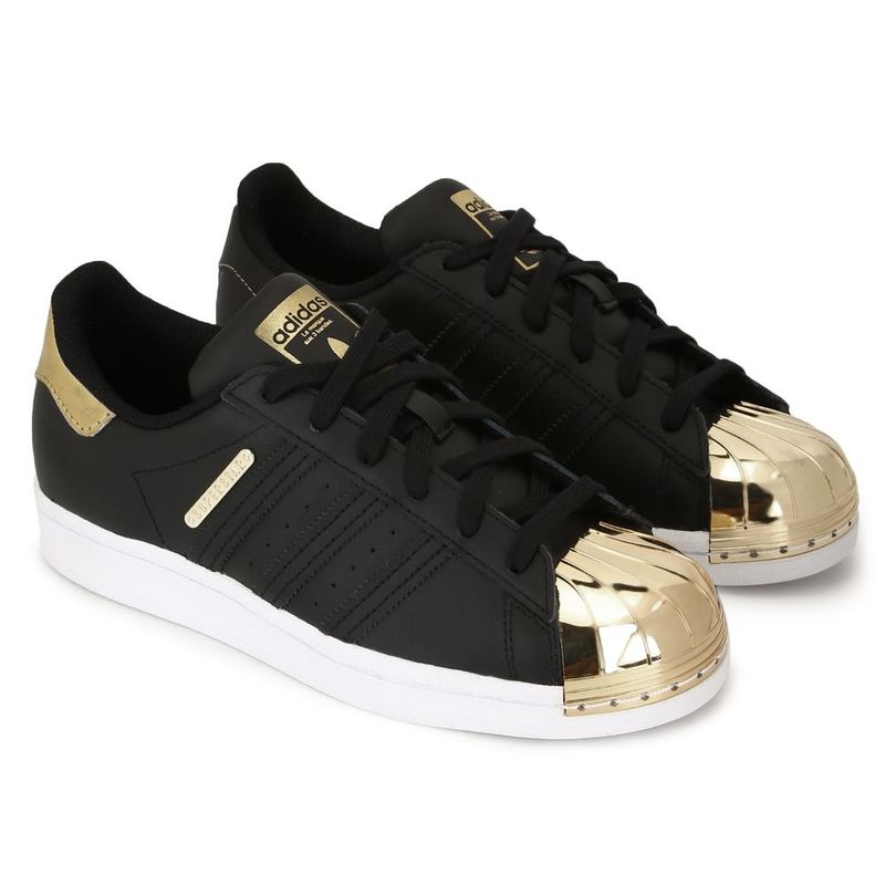 Adidas superstar 80s metal toe w shoes black gold sales