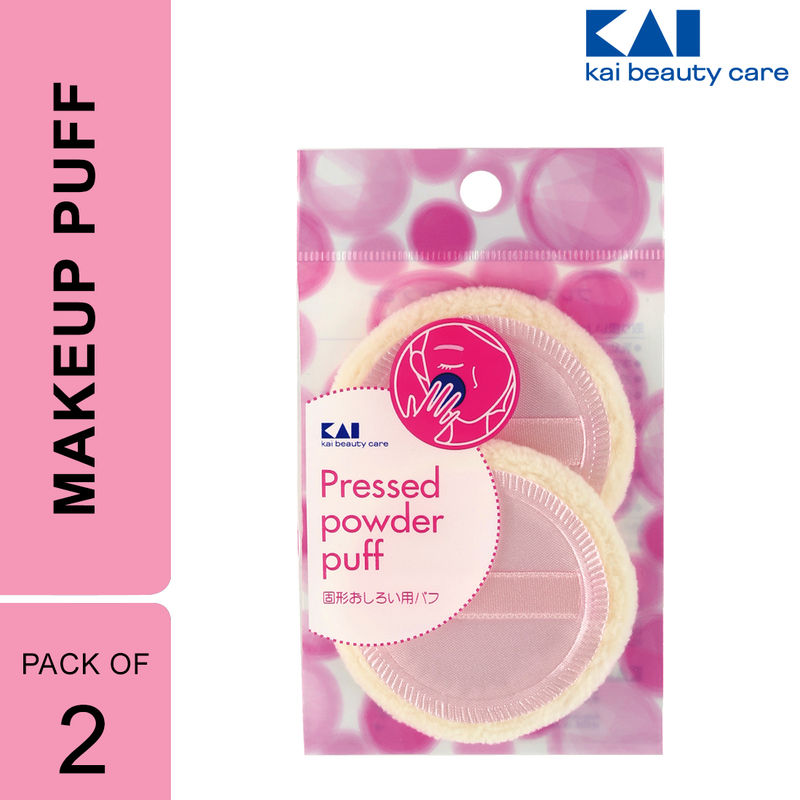 Kai 000HL0352 Pressed Poweder Foundation Puff - (2 Pcs)