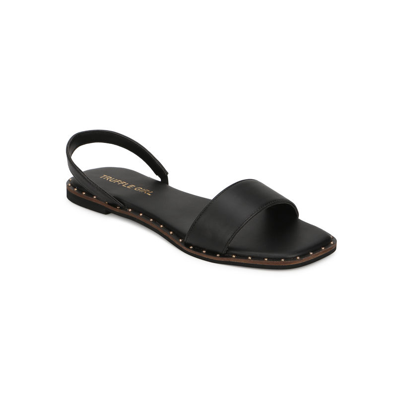 Truffle Collection Pu Flat Sandals With Back Strap - UK 6