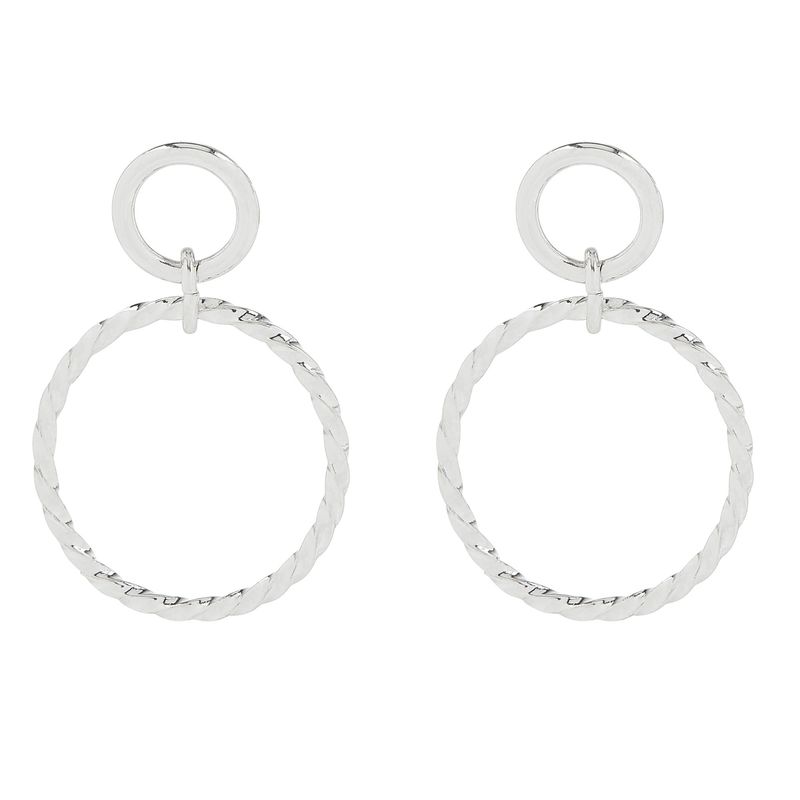 Buy Accessorize London Women's Twisted Circle Drop Earrings Online