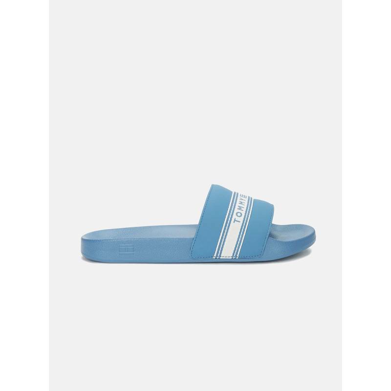 Tommy Hilfiger Women Blue Pu Sliders (EURO 36)