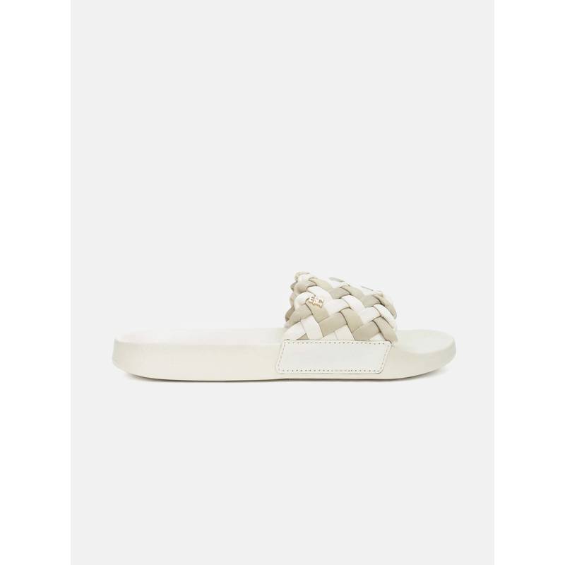 Tommy Hilfiger Women Off White Cotton Sliders (EURO 36)
