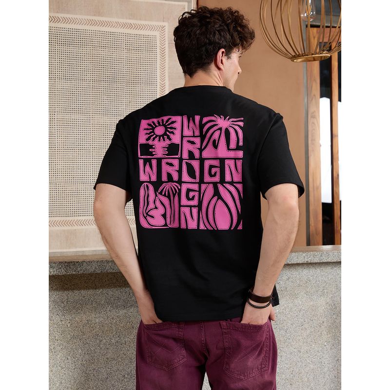 WROGN Heavy Gsm Oversized Fit T-Shirt Black (XL)