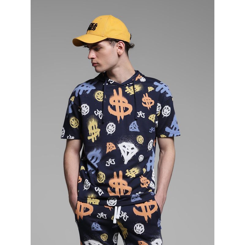 Jack & Jones Blue Oversized Fit T-Shirt (2XL)