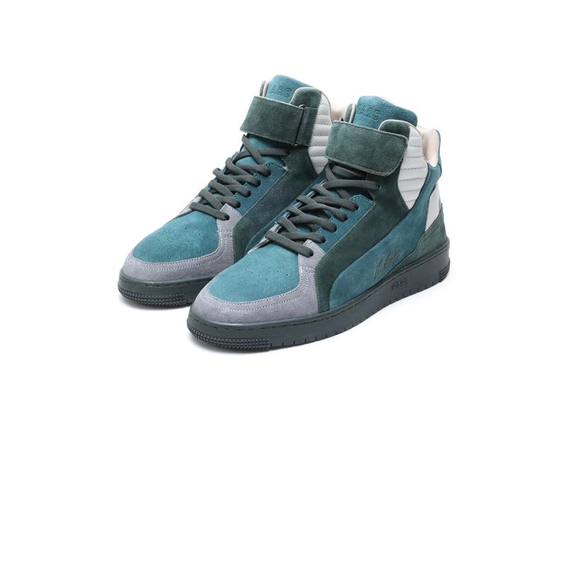 Rare Rabbit Mens Bacu Green Lace-Up Suede Leather Sneakers (UK 6)