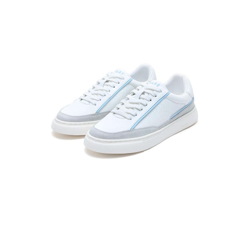 Rare Rabbit Mens Kennen Ice Blue Micro Fiber Causal Sneaker (Uk 7)