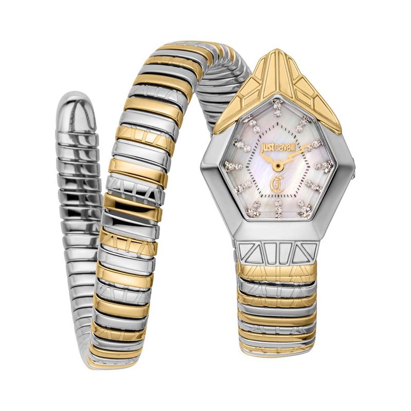 Just Cavalli Mesmerizing Green Dial Two Tone Steel Strap Watch for Women - JC1L304M0065 main image 0