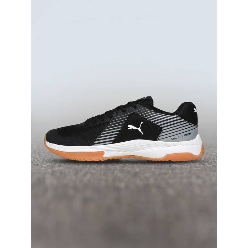 Puma Unisex Black Badminton Smash Sprint Badminton Sports Shoes (UK 10)