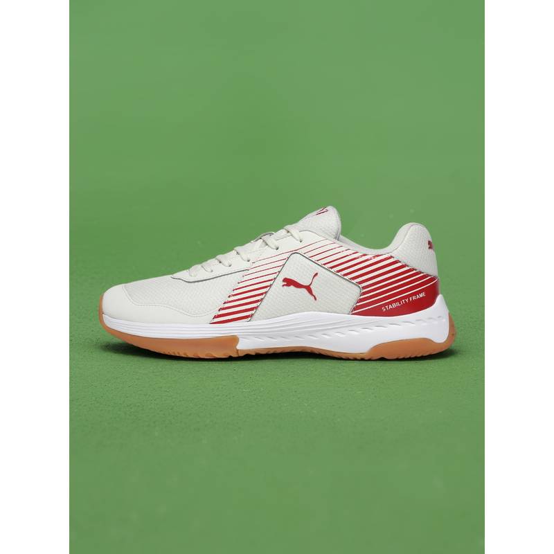 Puma Unisex Off White Badminton Smash Sprint Badminton Sports Shoes (UK 9)