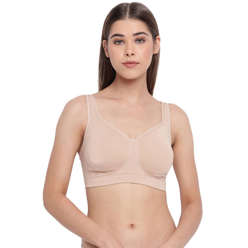 Enamor Encircle Side Shaping Wide Straps Non-Padded Wirefree Cotton Full Support Bra A142 (36Z)