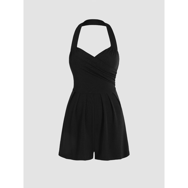 Cider Backless Wrap Halter Playsuit (M)