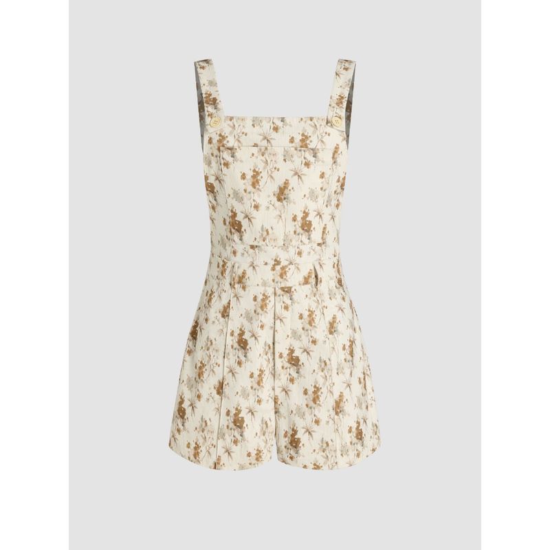 A Woven Corduroy Romper main image 1