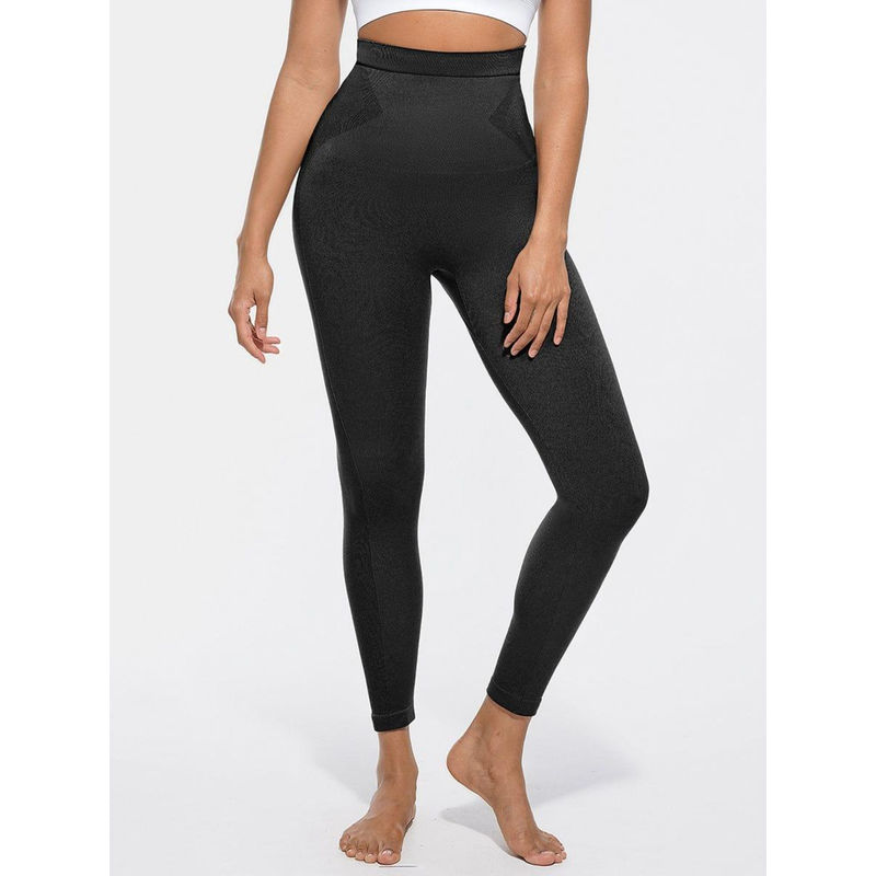 Shop The Edit High Waisted Slim Fit Anti Shaping Leggings Black (S)