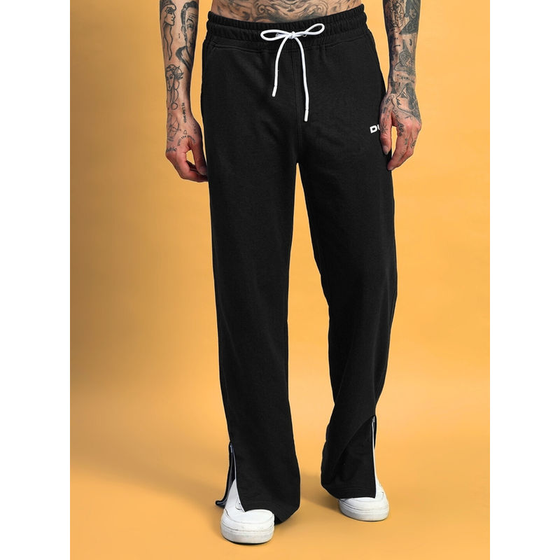 WEARDUDS Black Hershey Side Slit Trackpant (S)