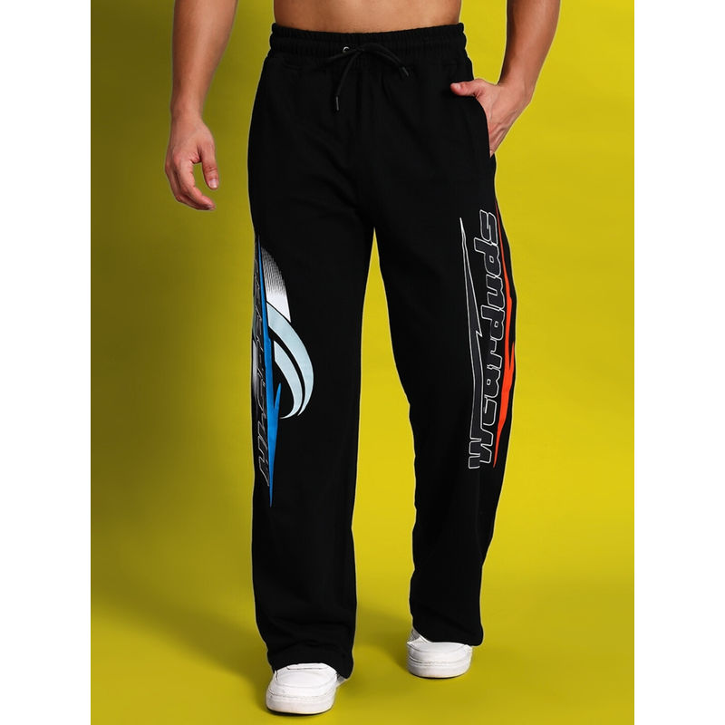 WEARDUDS Black Hi-Speed Relaxed Fit Trackpant (XL)