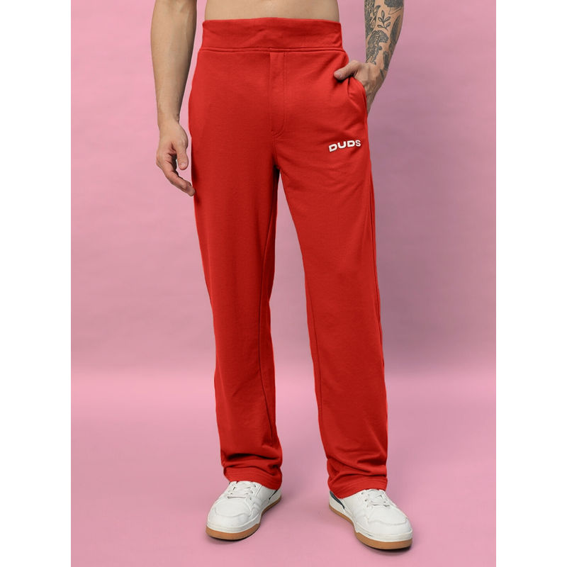 WEARDUDS Red New Era Relaxed Fit Trackpant (L)