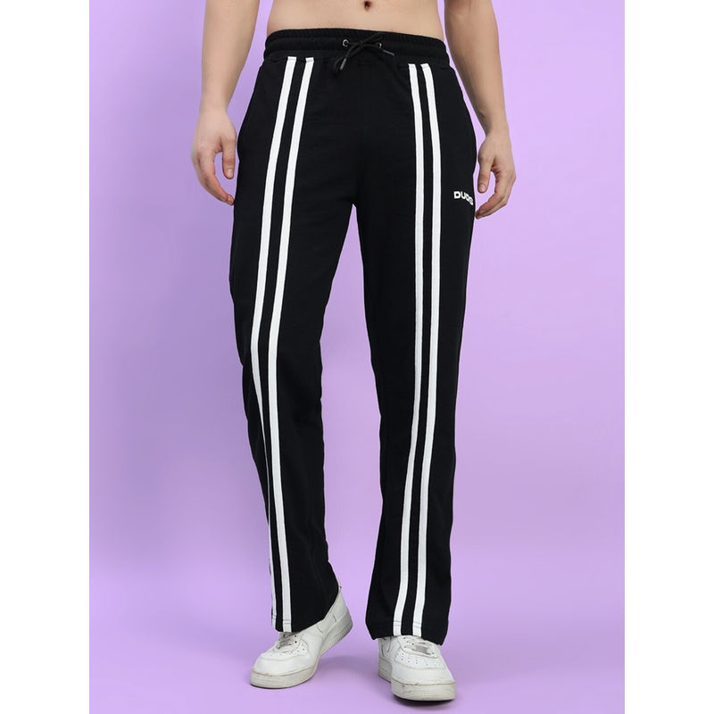WEARDUDS Black Outlook 2 Stripe Trackpant (XL)