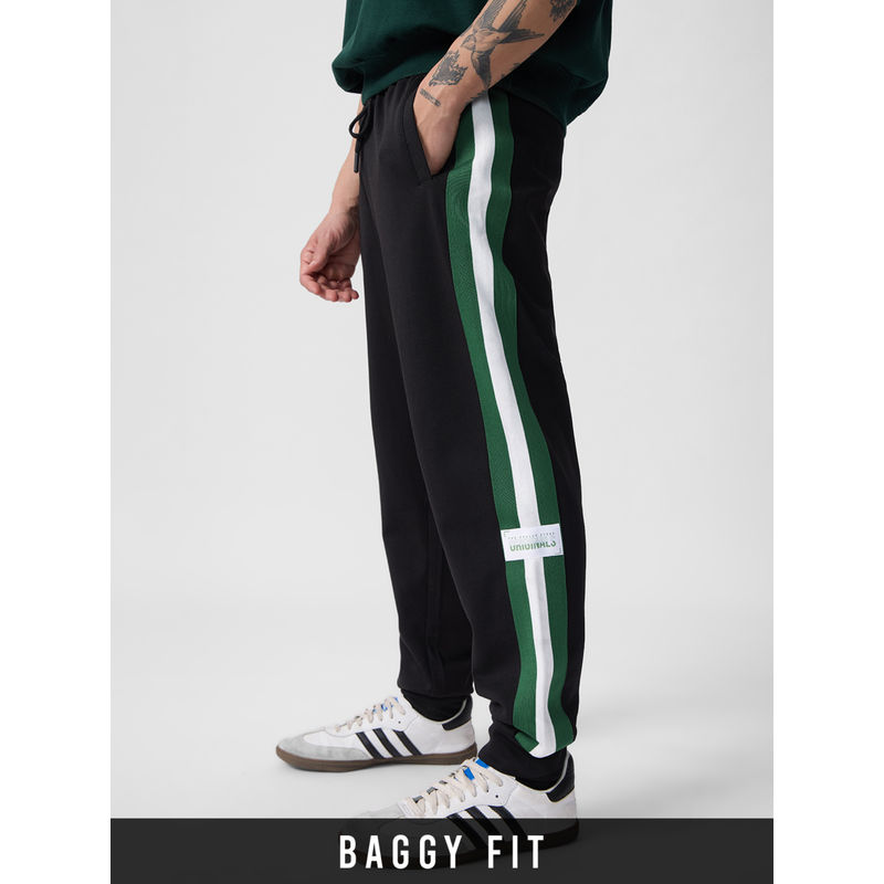 The Souled Store Originals: Velocity Black Men Baggy Joggers (L)