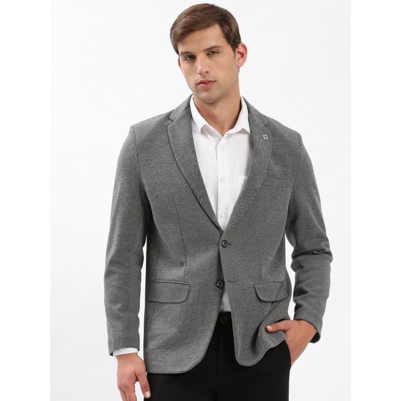 SHOWOFF Mens Notched Lapel Solid Grey Single-Breasted Blazer (XL)