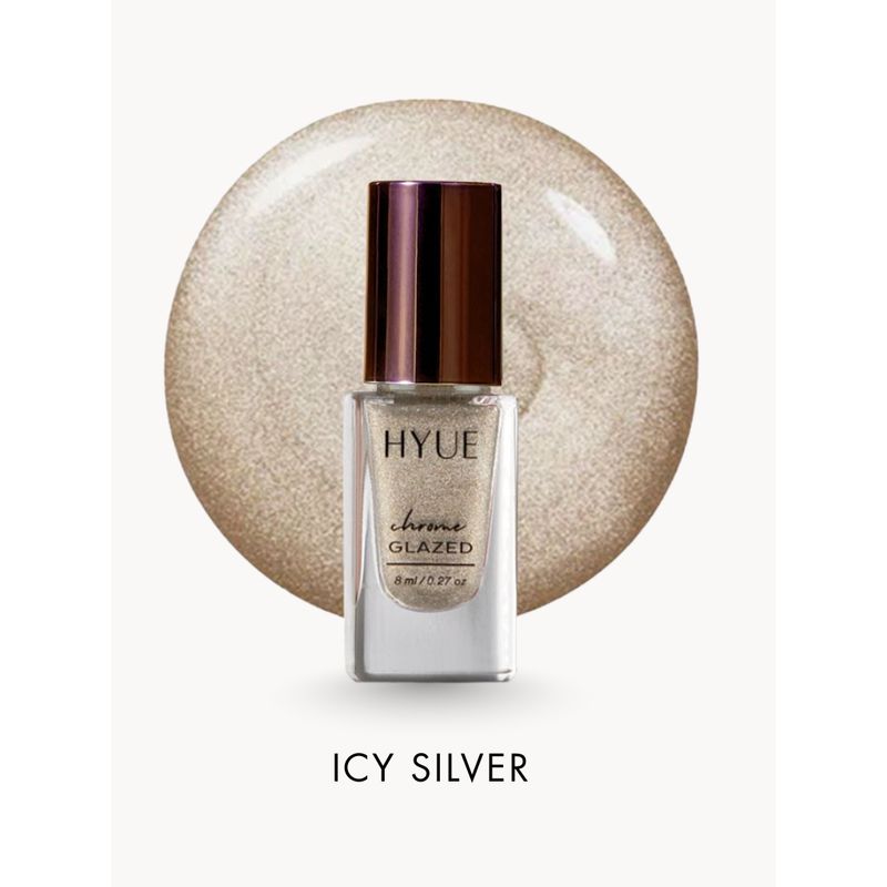 HYUE Chrome Glazed Nail Paint - ICY SILVER