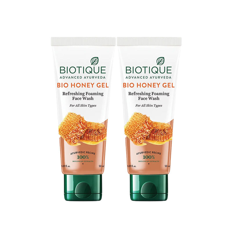 Biotique Bio Honey Gel Refreshing Foaming Face Wash - Pack Of 2