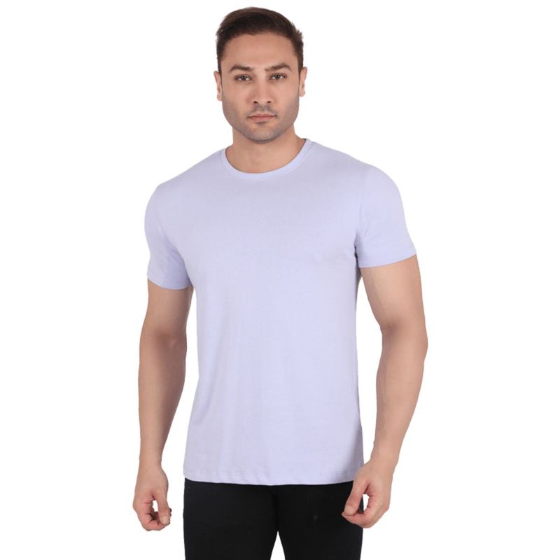 On Loop Lavender Solid Mens Round Neck T-Shirt (XS)